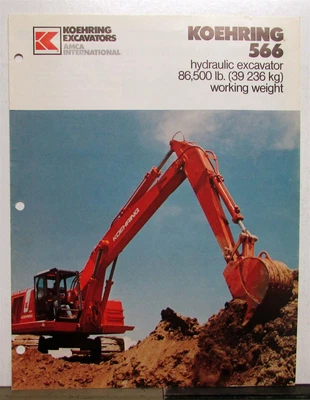 $13.50 • Buy 1982 Koehring 566 Hydraulic Excavator Specifications Construction Sales Tri-Fold
