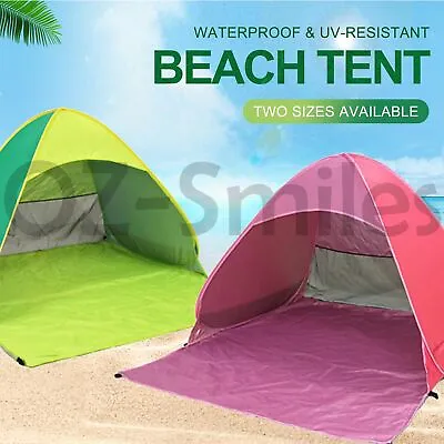$31.95 • Buy Pop Up Beach Canopy UV Camping Fishing Tent Mesh Sun Shade Shelter 4 Persons