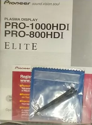 Rare 2003 Pioneer Elite  Pro-1000hdi800hdi Plasma Display Owners Manual • $35