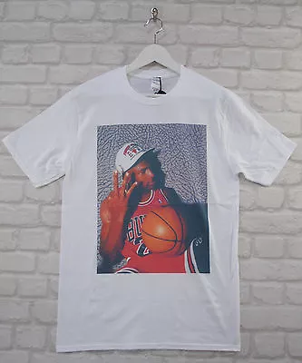 Actual Fact Michael Jordan 3 Fingers White Crew Neck Tee T-shirt • £20