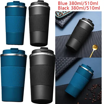 510ML Stainless Steel Leakproof Insulated Thermal Travel Coffee Mug Cup Flask • £8.39