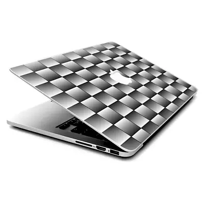 Skin Decals Wrap For MacBook Pro Retina 13  - White Grey Carbon Fiber Look • $15.98