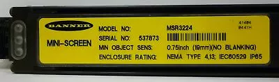 Banner Engineering MSR3224 Mini-Screen Safety Light Curtain Receiver • $999.23