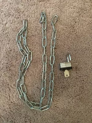 Metal Chain With Lock And Key For Gate Cycle Luggage Fence Bike Goods Etc. • $12