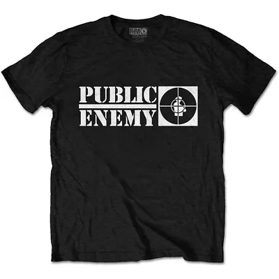 £13.99 • Buy Public Enemy Crosshairs Logo Black T-Shirt - OFFICIAL