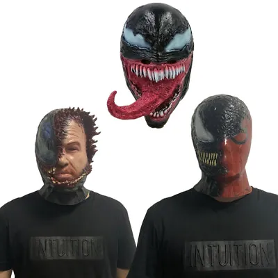 Venom 2 Carnage Massacre Mask Cosplay Edward Brock Superhero Full Head Mask Prop • $18