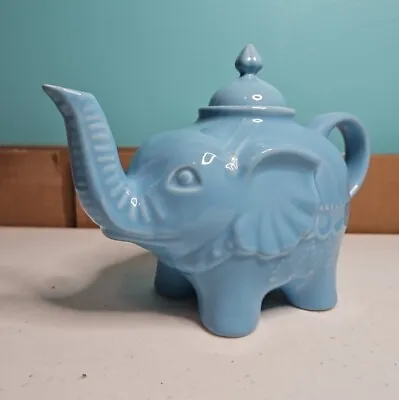 Vintage Blue Elephant Teapot Cordon Bleu BIA Cute Maybe Reproduction (?) • $20