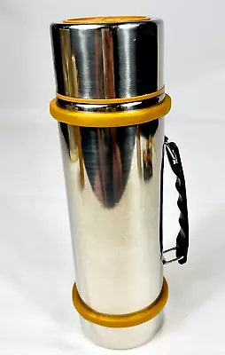 Old Vintage Large Heavy Duty 3lb Insulated Thermos Bottle W/ Handle • $24.90