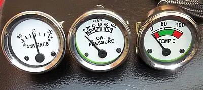 Massey Oil Pressure Female Temp  Amp Gauge Set TE20TO20TO30T035F40 Tractor • $29.99