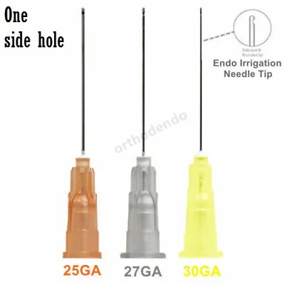 Dental Endo Irrigation Needle Syringe Tips Disposable One Side Hole 25G 27G 30G • $4.27