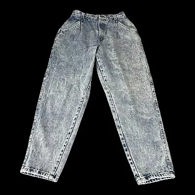 Vintage Chic Jeans Women’s 12 26x28 Mom Acid Wash Blue High Rise Pockets T228 • $14.95