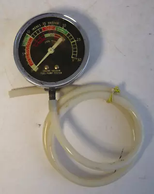 $9.99 • Buy Vintage RAC Engine Vacuum Fuel Pump Tester Gauge Hose 536901 USA Made Pressure