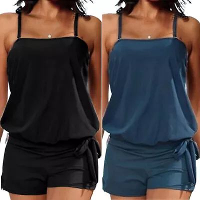 Women Tankini Set Tops Shorts Swimsuit Swimwear Swimming Bathing Suit Beachwear. • £11.99