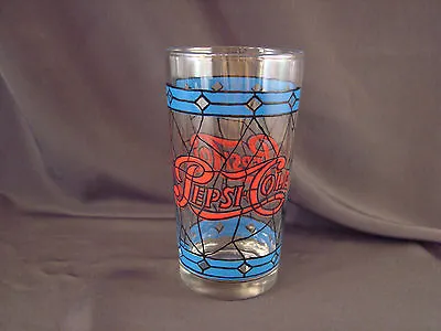 VINTAGE Pepsi Cola 1970's Memorabilia Faux Stained Collectible 12oz Glass  • $8.99