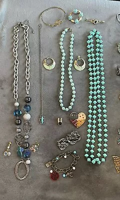 Lot Of Vintage Costume Jewelry. Unknown Metal Unknown Gemstones: Pewter • $1