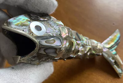 Iridescent Mother Of Pearl/Abalone Jointed Fish Bottle Opener • $49