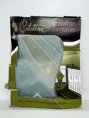Vintage 1960's Green Catalina Window Curtains 4 Piece Shower Set NOS • $29.99