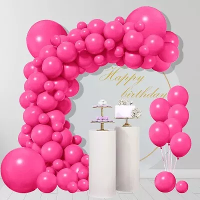 COVANNI Hot Pink Balloons 18 12 5 Inch-85Pcs Hot Pink Balloon Garland Arch Kit • $31.35