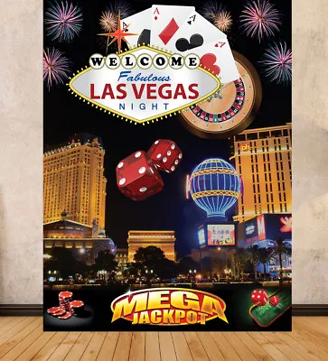 Large Las Vegas Theme Scene Setter Background Backdrop Large Print Graphic • $63.15