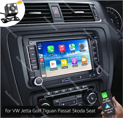 For Volkswagen Jetta Polo Passat 7  Carplay Android Auto Car Stereo Radio+Camera • $135.25