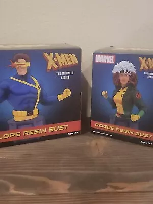 Lot Of (2) Diamond Select Cyclops (1937/3000) And Rogue (2561/3000) Resin Bust • $75