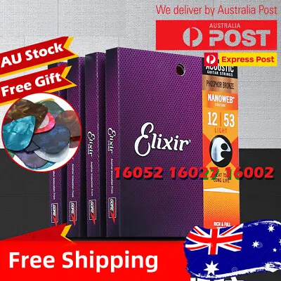 $12.89 • Buy Elixir Acoustic Guitar Strings Phosphor Bronze LIGHT 12-53 16002 16027 16052 STR