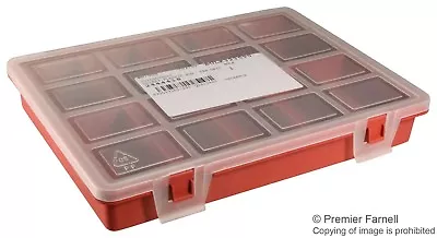 STORAGE BOX 10 COMPARTMENTS Heavy Duty Plastic HINGED Clip LID CRAFTS TOOLS Etc • £7.49