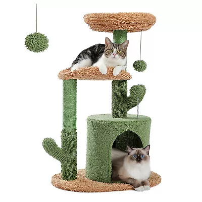 PAWZ Road Cat Tree Scratching Post Scratcher Tower Condo Kitten Bed Toys 84cm • $59.99