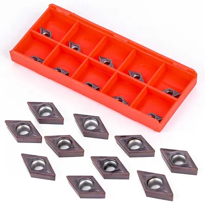 10X DCMT0702 YBC205 Carbide Inserts For Carbide Cutter Turning Inserts Tool HL • £6.98