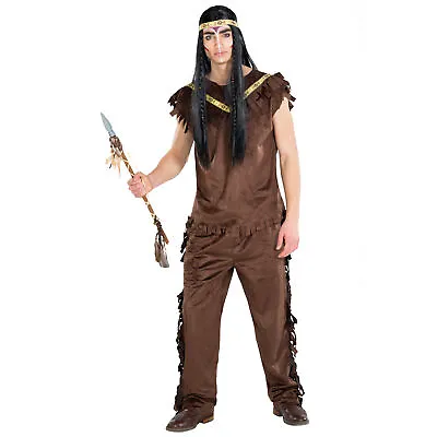 Men's Costume Indian Chief Cherokee Carnival Apache Western Cowboy Carnival • £33.99