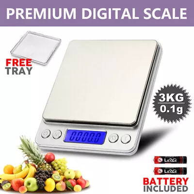 Kitchen Food Weight Postal Scales Digital LCD Electronic Balance 3KG/500G • $12.39