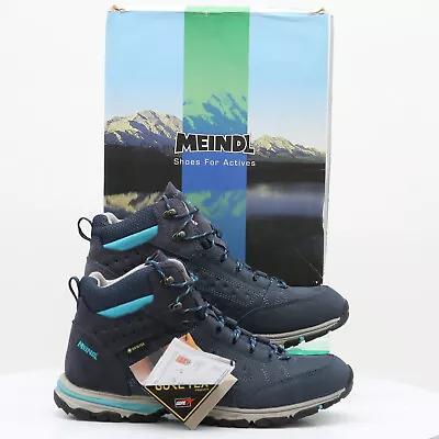 Meindl Durban Lady Gtx Mid Womens Hiking Boots Uk 5.5 Eu 38 Blue Nubuck Rrp £175 • £154.59