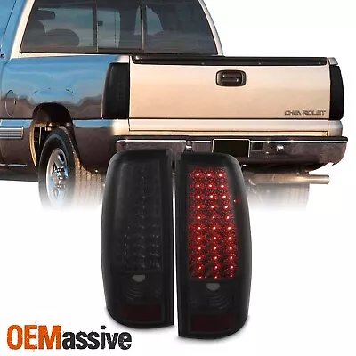 Fit Smoked 99-02 Chevy Silverado 1999-03 GMC Sierra Pickup LED Tail Lights Lamps • $89.99
