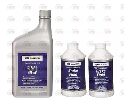 GENUINE (1) Power Steering Qt (Red Color) + (2) Brake Fluid 12 Fl. Oz For Subaru • $39.47