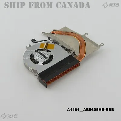 Apple MacBook  A1181 2006 CPU Cooling Fan & Heatsink AB5605HB-RBB • $14.56