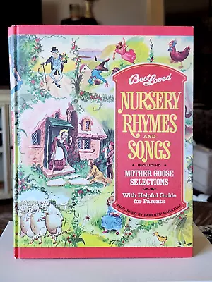 Vtg. PARENTS' MAGAZINE Best Loved Nursery Rhymes And Songs Mother Goose Book • $12