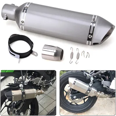 Universal 38mm-51mm Motorcycle ATV Slip On Exhaust Muffler Pipe Killer Silencer • $44.13