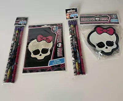 Monster High Ghoulicious Jumbo Pencil Eraser Pencils Sticker NEW School Supply • $14