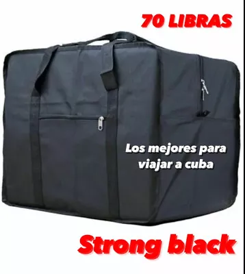 Maletin Gusano Cuba Fuerte Viaje Duffle Cargo Bag 50-70 LIBRA Strong Black • $14