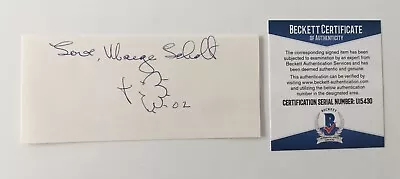 Marge Schott Signed Autographed 2x5 Card BAS Beckett Certified Reds Owner • $109.95