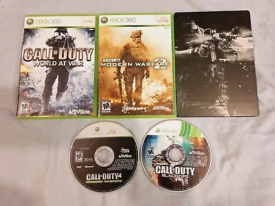 Call Of Duty Bundle Xbox 360 Modern Warfare 1-3 SteelBook Black Ops World At War • $22.90