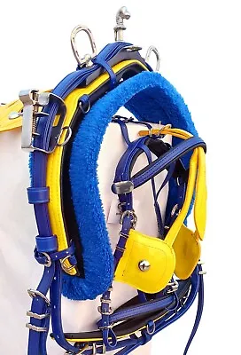 Biothane Quick Hitch Horse Harness Set Blue & Yellow Colour Combination • £189.99