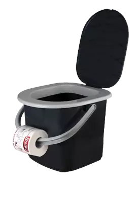 15.5l Portable Toilet Bucket WC Camping Detachable Seat Lid Handle Festival HQ • £34.99