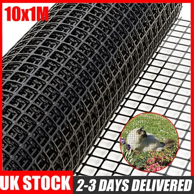 10M Chicken Plastic Mesh Fencing PVC Coated Netting Rabbit Fence Pet Garden Net • £13.20