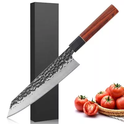 $60 • Buy 8  Japanese Style Kiritsuke , High Carbon 3Layer Clad Steel Wood Handel