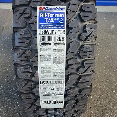 285/70/17 BFGOODRICH All Terrain T/A KO2 ( RWL/LBR LRE) 121/118 R • $299