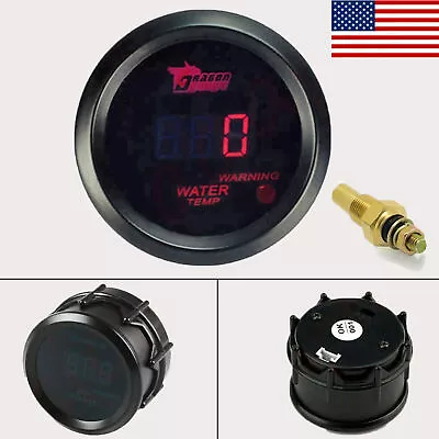 Red Digital LED Water Temp Temperature Gauge 2  52mm With Sensor Car Renovation • $14.69