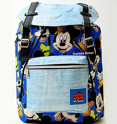  Disney Mickey Mouse Large Backpack 16  Vintage Style School Travel Purse Bag  • $28.49