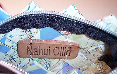 Nahui Ollin Handbag Wrist Strap Purse New York City Manhattan Woven Map USA • $32