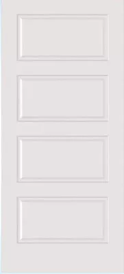 Primed Smooth 4 Panel Equal Raised Panel Solid Core Interior Doors - Model# 4CC • $287